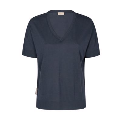 Mos Mosh Swann T-shirt Salute Navy Shop Online Hos Blossom